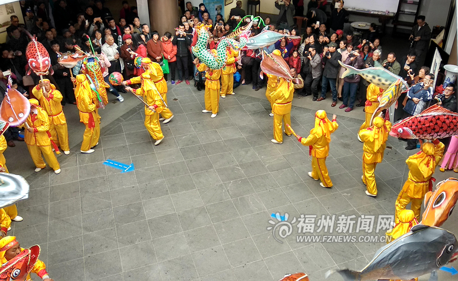 福清非遗“海族舞”亮相南后街 展示原汁原味海丝特色