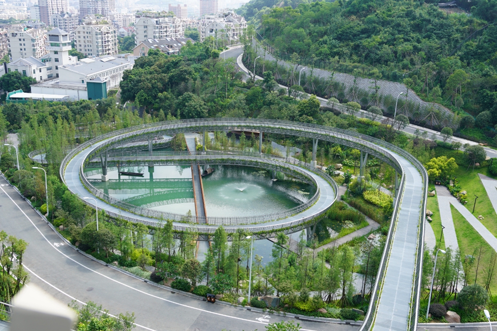 我国首条钢结构空中森林步道——福州城市森林步道,获第十九届中国