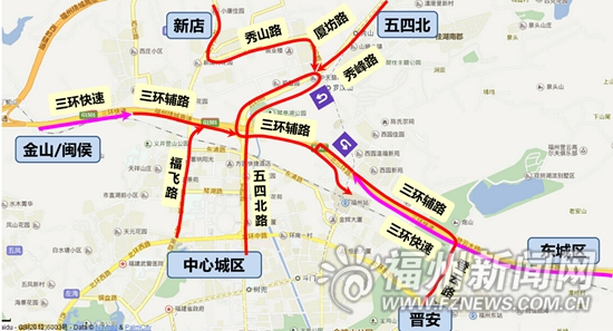福州火车站北广场明日启用　三环辅导通往北广场
