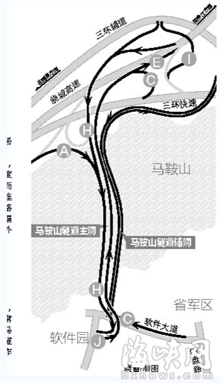 马鞍山隧道拟明年春节前开建　设计连接六条匝道