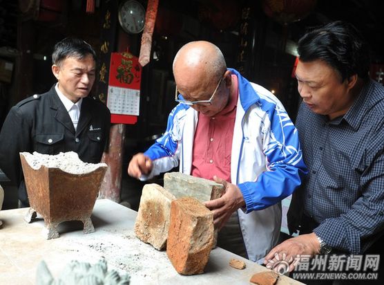 北岳庙发现唐五代钱纹砖　后殿遗址出土汉唐文物