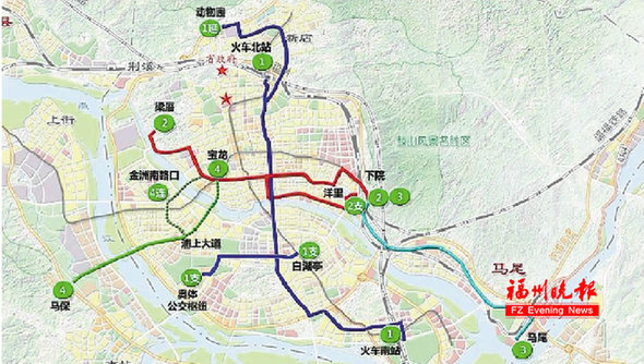 福州BRT先建1号2号4号线 3条城际铁路也将重点推荐