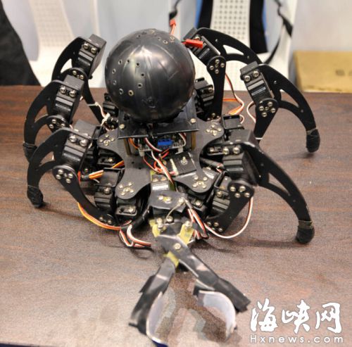 来自云南职校的蜘蛛仿生探测机器人