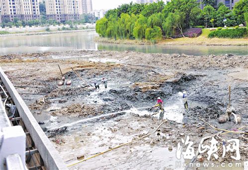 福州琴亭湖清淤试用干化新工艺　未来将推广