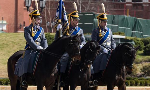 （国际）（6）俄罗斯总统警卫团举行2017年度首次换岗仪式