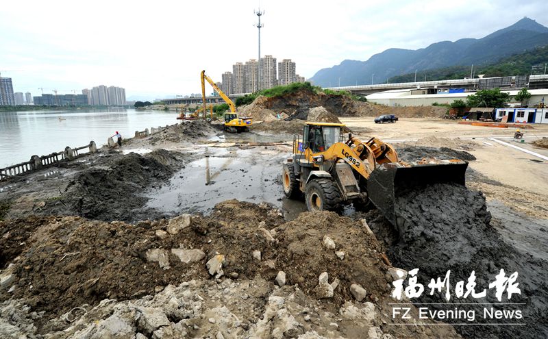 光明港九孔闸东侧晋安最大淤泥处理站拟9月底建成 