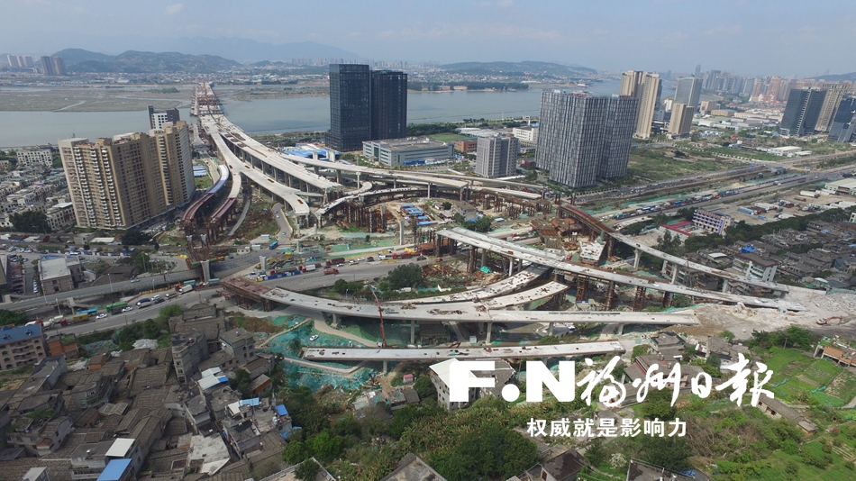 马尾大桥北接线工程上下机场二期高速匝道5月底建成