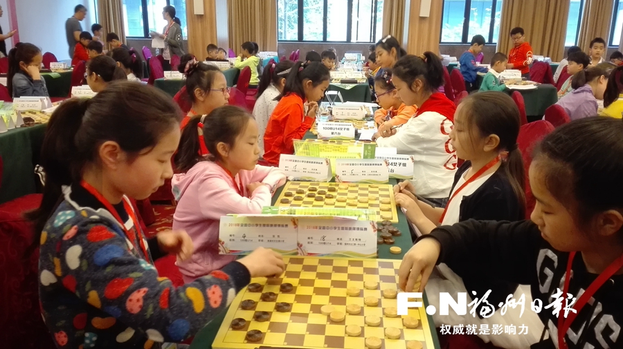 全国中小学生国际跳棋锦标赛在榕开赛 441人参赛