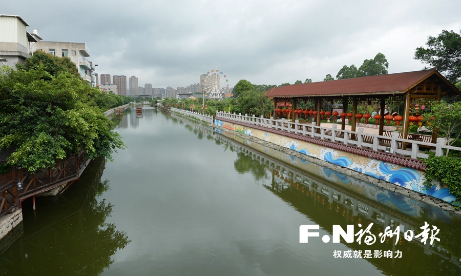 美丽的长乐区营前街道长安村古河港.