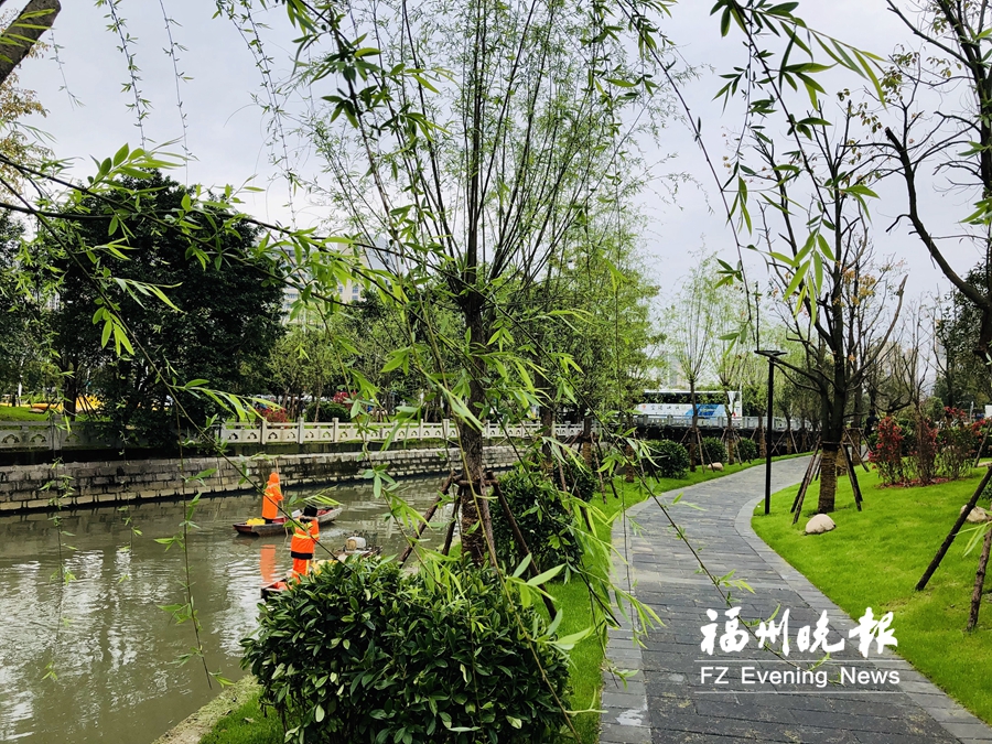 横江渡串珠公园开放 洋洽河3个串珠公园即将完工