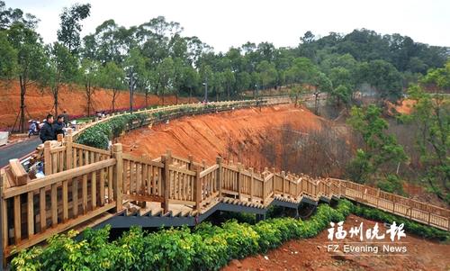 仓山高盖山生态公园春节前开放 北山门、观景台等率先亮相