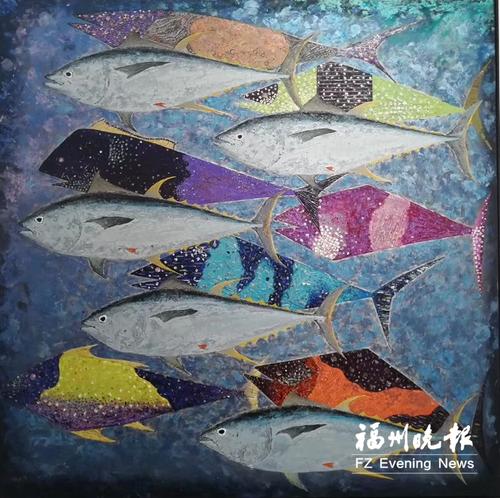 62件综合材料绘画作品在福清展出 持续至6月2日