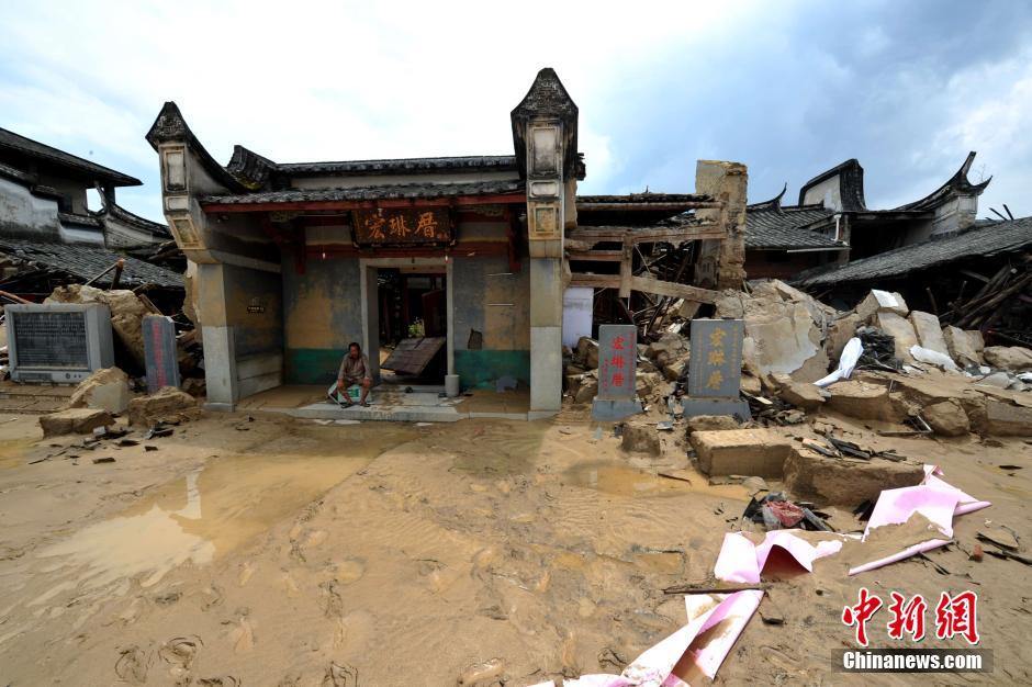 台风“尼伯特”造成福建闽清宏琳厝景区毁损严重